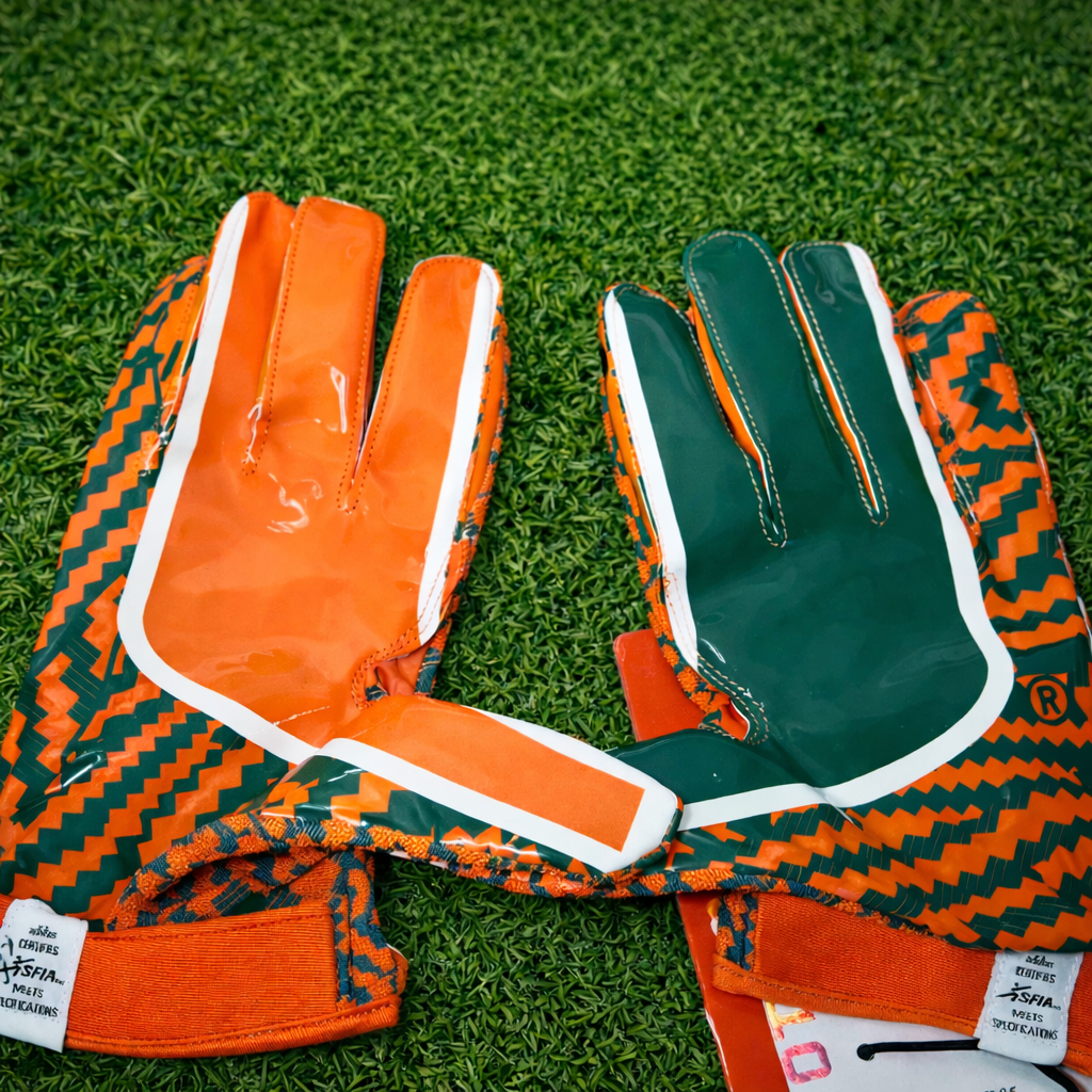 Miami Hurricanes Football Gloves