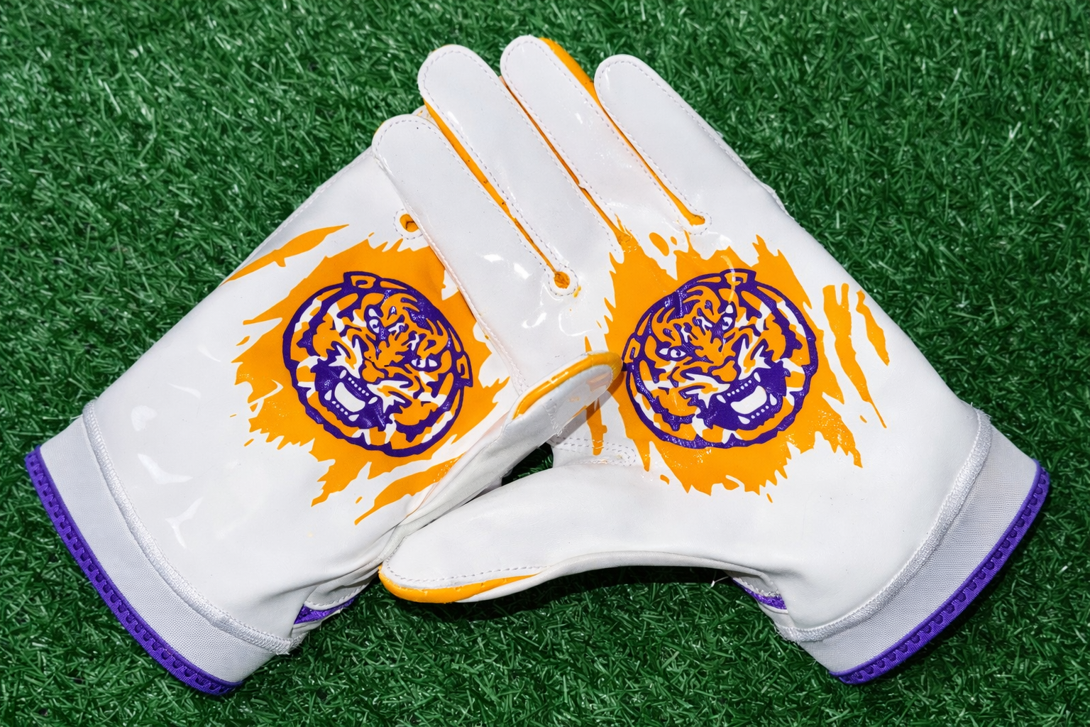 LSU Football Gloves
